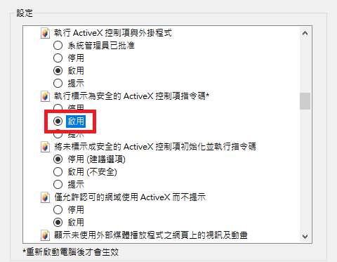 執行標示為安全的ActiveX控制項指令碼